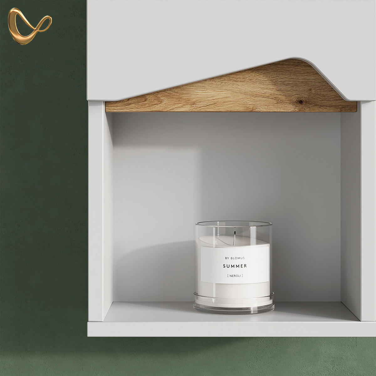 BADSCHRANK Timavo Weiß 30 x 67 cm mit Tür und offenem Fach - Weiß/Eiche Artisan, Holzwerkstoff (30/67/17cm) - Livinity®