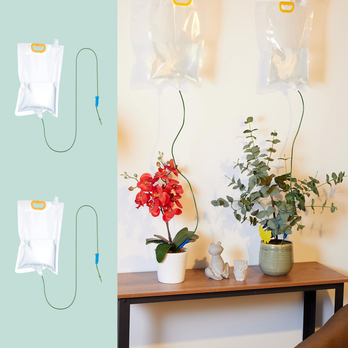 4XTROPFBEWÄSSERUNGSBEUTEL - Multicolor, Papier/Kunststoff (25/170/2.5cm) - Relaxdays