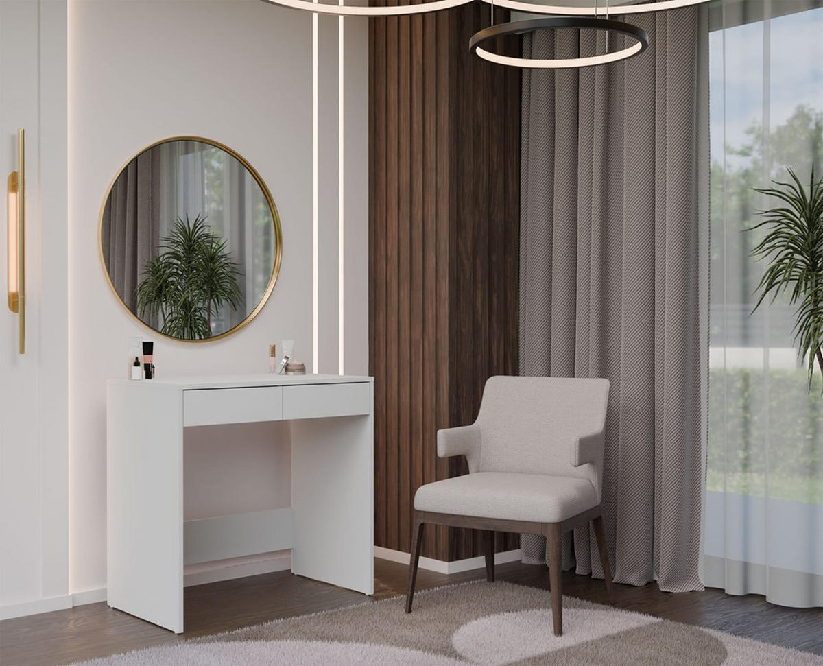 SCHREIBTISCH Weiß 81/80/50 - Weiß, Holzwerkstoff (50/81/80cm) - RAUMHIRSCH FURNITURE