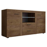 KOMMODE Rumba mit LED Beleuchtung - Eichefarben, Holzwerkstoff (156/82/40cm) - MIRJAN24