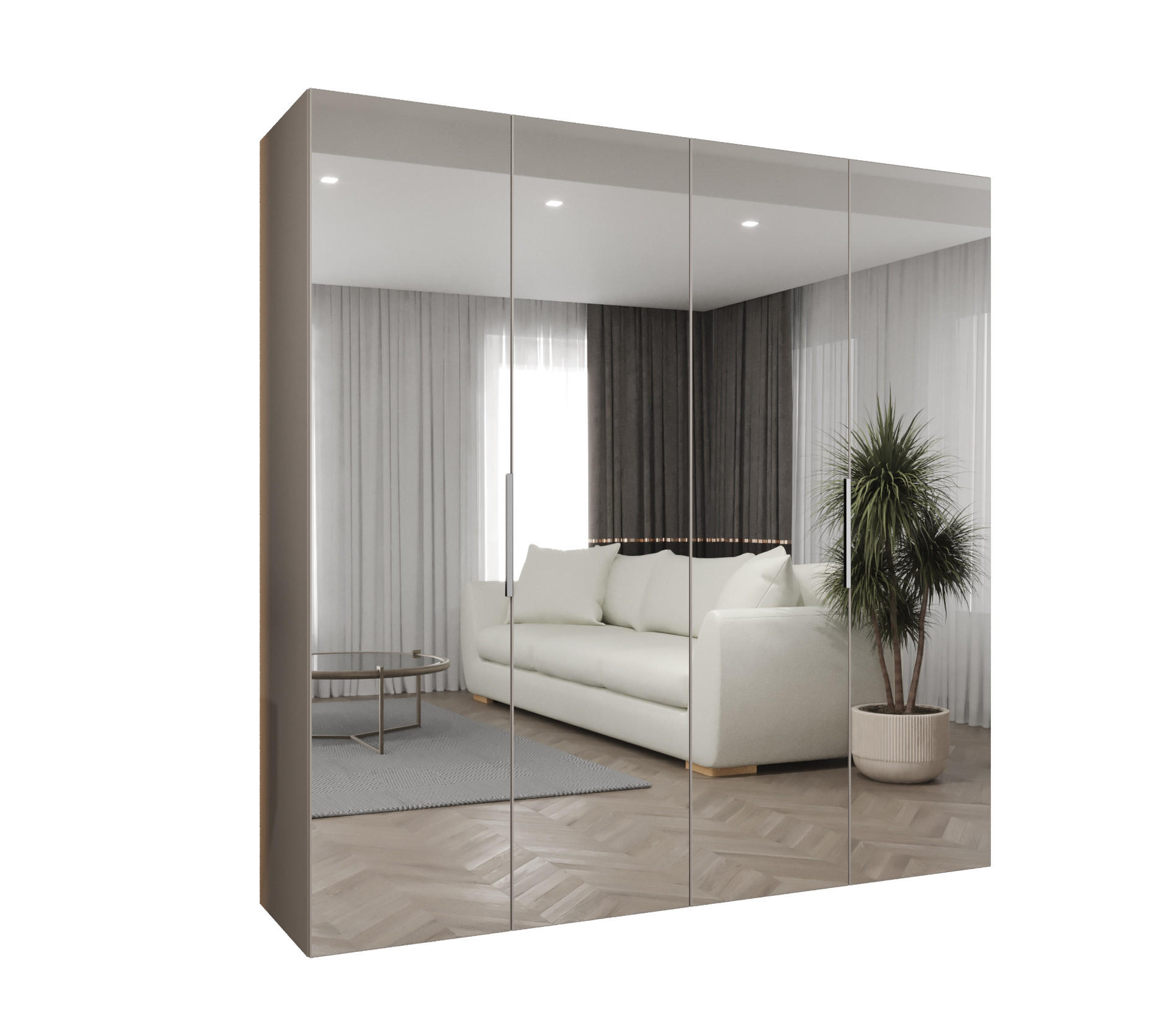 Möbel Kryspol Drehtürenschrank Kaschmir, Kaschmir 200x202x52 cm