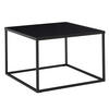 COUCHTISCH quadratisch mit Marmor-Optik, Metallgestell im Industrial-Stil, Schwarz 60x60x45 cm - Schwarz, Metall (60/60/45cm) - KADIMA DESIGN