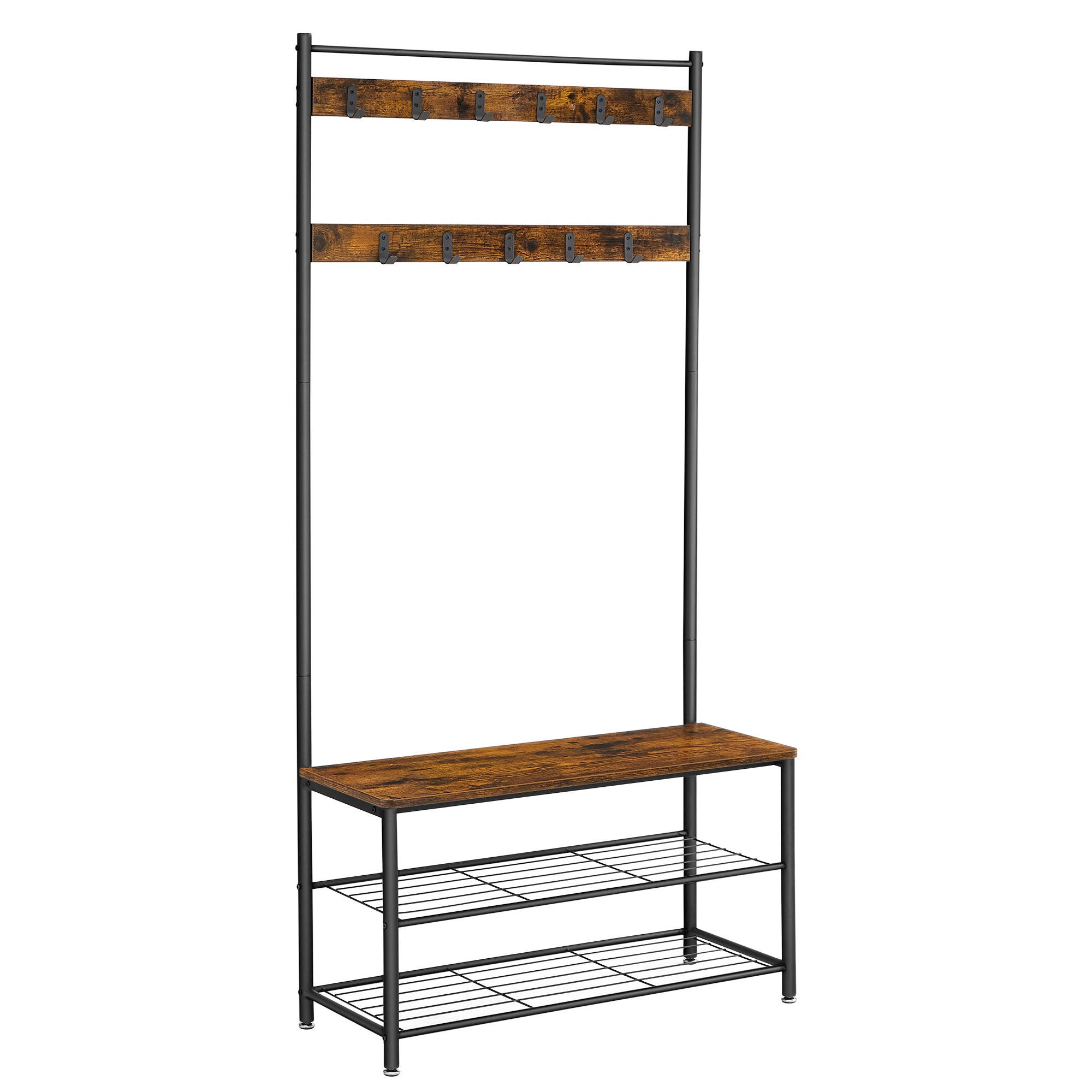 GARDEROBENSTÄNDER MANCHESTER - Braun, Holzwerkstoff (85/175/32cm) - Hansiro