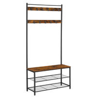 GARDEROBENSTÄNDER MANCHESTER - Braun, Holzwerkstoff (85/175/32cm) - Hansiro