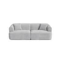 MODULARES-SOFA Campi aus Cord silber 3 Sitzplätze - Silberfarben, Textil (90/70/220cm) - Cosmopolitan Design