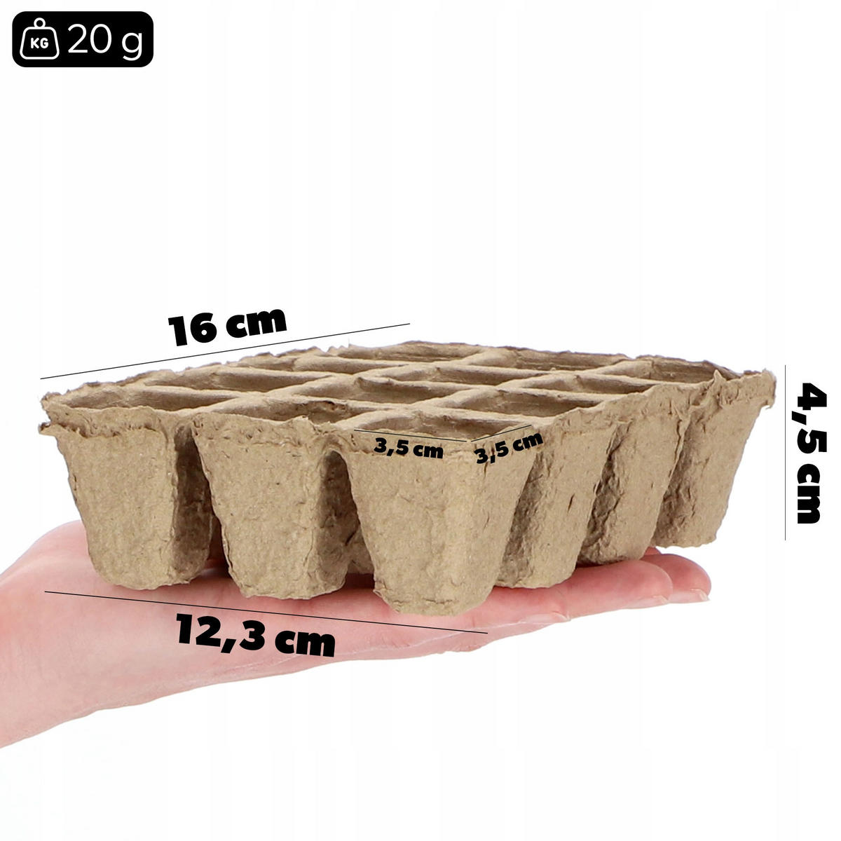 TORFTÖPFE 16 x 4 cm, 10 Stk. - Naturfarben, Naturmaterialien - KADAX