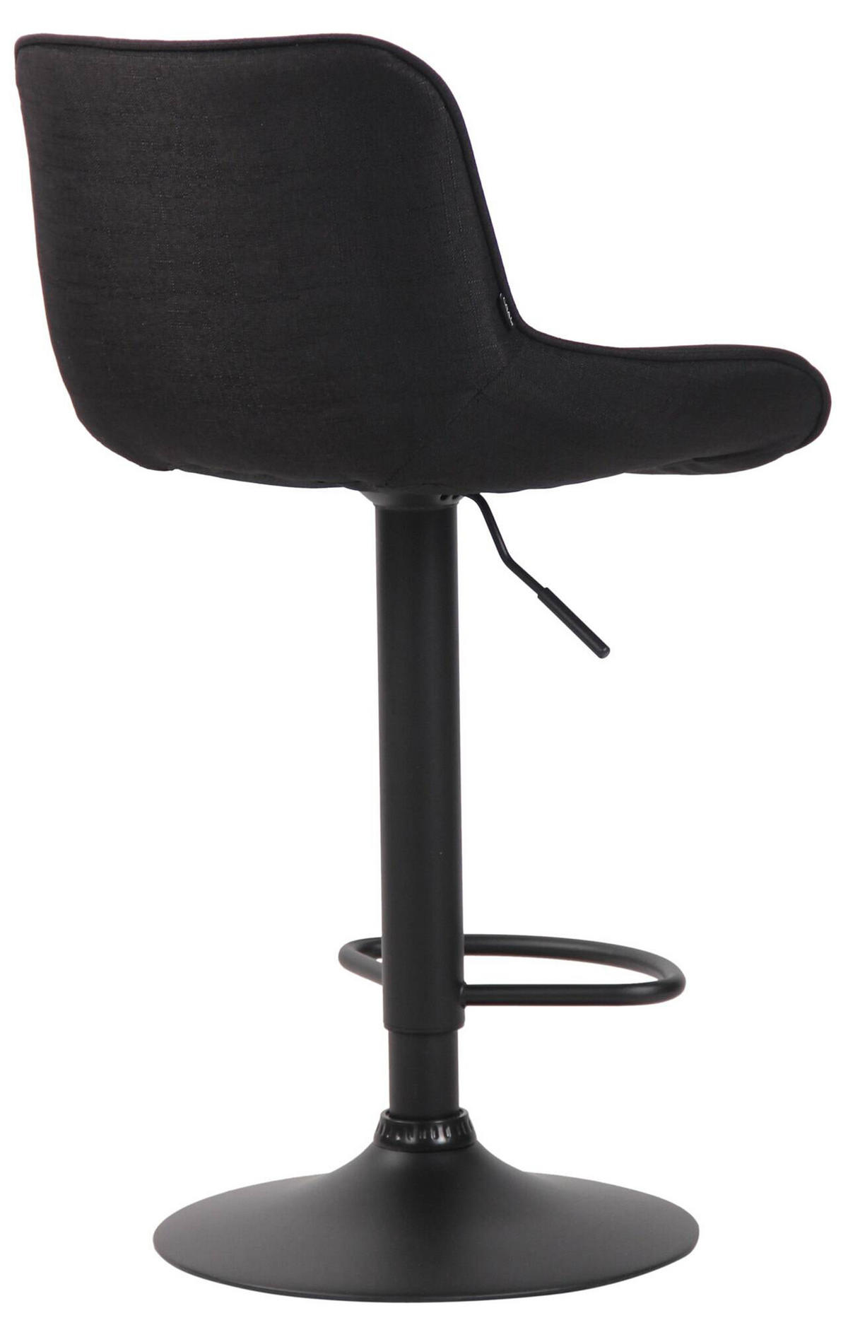BARHOCKER 2er Set Lentos Stoff schwarz schwarz - Schwarz, Textil/Metall (50/108/50cm) - TPFLiving