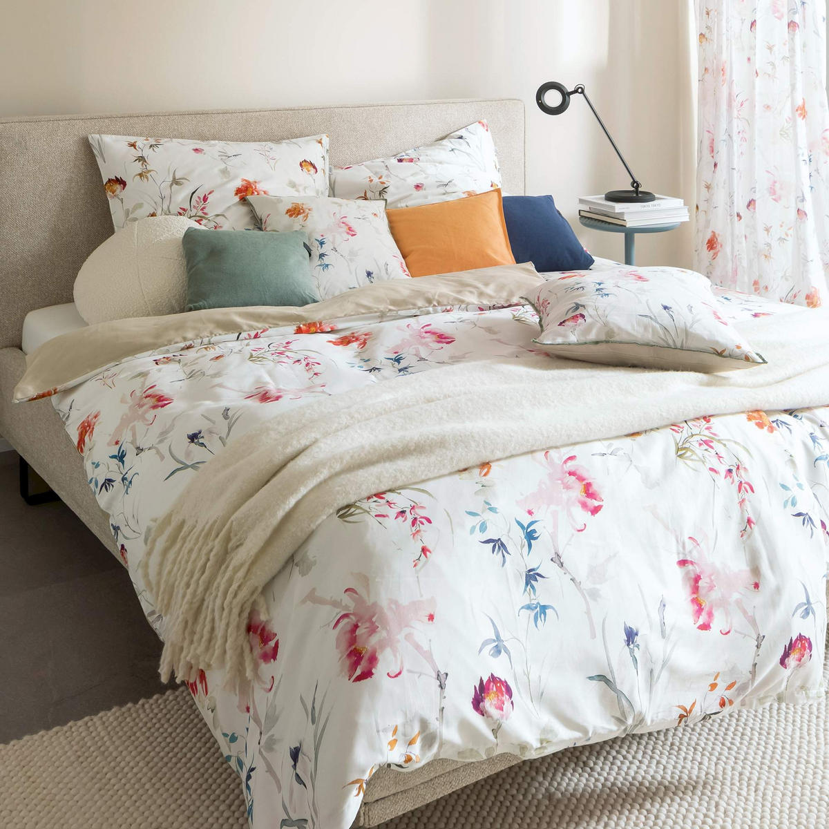 SATIN BETTWÄSCHE FLORENCE - Multicolor, Textil (135/200cm) - Schöner Wohnen