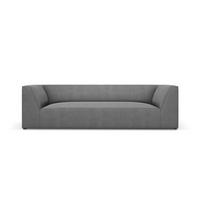 SOFA Ruby aus strukturiertem Stoff grau 3 Sitzplätze - Grau, Textil (93/69/232cm) - Micadoni