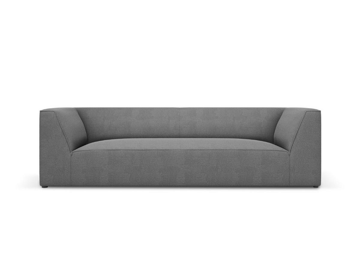 SOFA Ruby aus strukturiertem Stoff grau 3 Sitzplätze - Grau, Textil (93/69/232cm) - Micadoni
