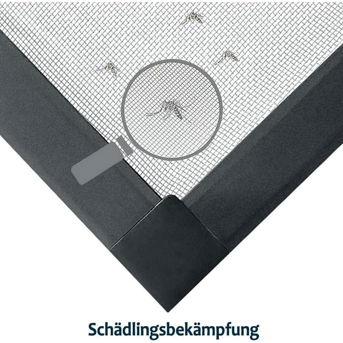FLIEGENGITTER Fenster 100 x 120 cm Anthrazit - Anthrazit, Metall (100/1/120cm)