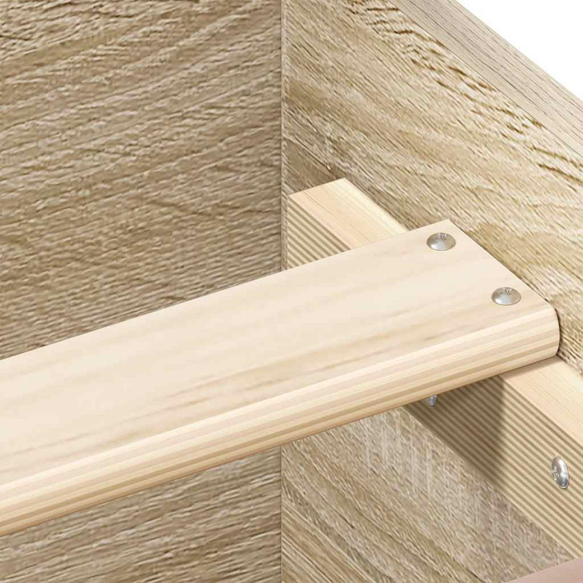 BETTGESTELL Ohne Matratze Sonoma-Eiche 90/190 Cm Holzwerkstoff - Braun, Metall (90/190cm) - vidaXL