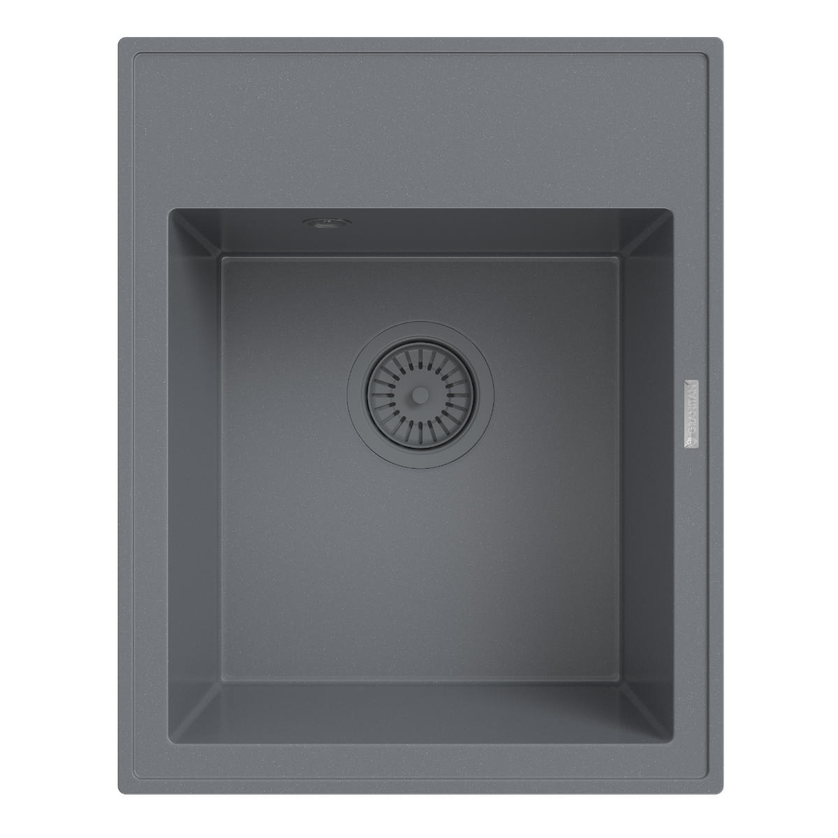 GRANITSPÜLE Nero mit Batterie und Siphon - Grau, Kunststoff/Stein (40/20/50cm) - Granitan