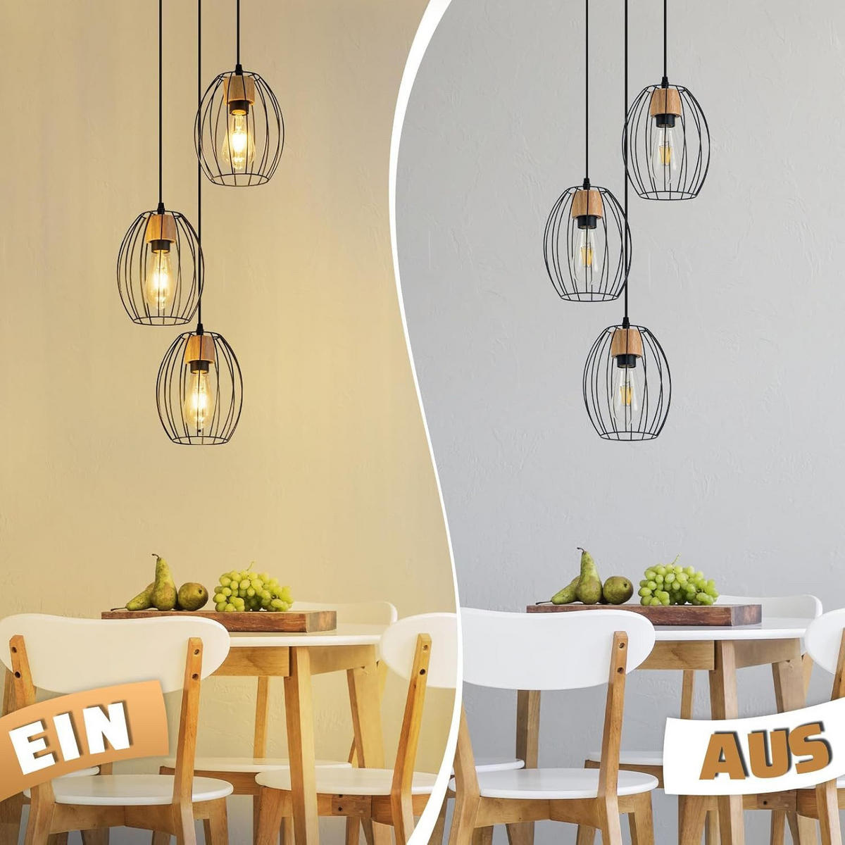 PENDELLEUCHTE BELL Ⅲ 24/17/147 cm - Schwarz, Metall (24/17/147cm) - Nettlife