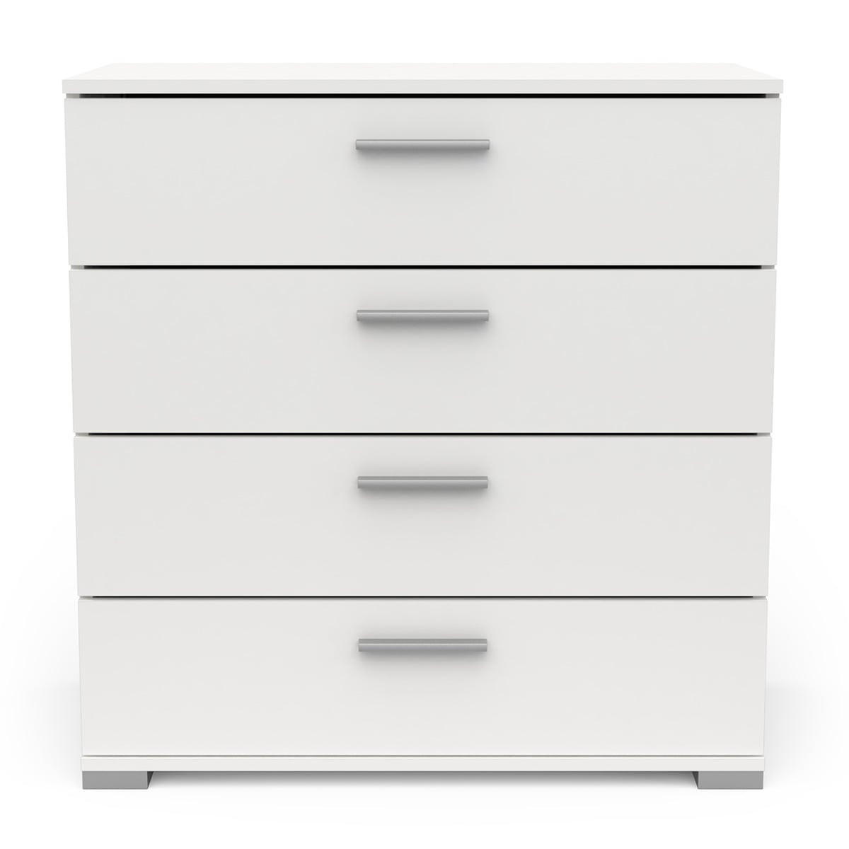 KOMMODE mit 4 Schubladen in Mattweiß - L 79,7 cm - Weiß, Holzwerkstoff (41.9/82.6/79.7cm) - Calicosy