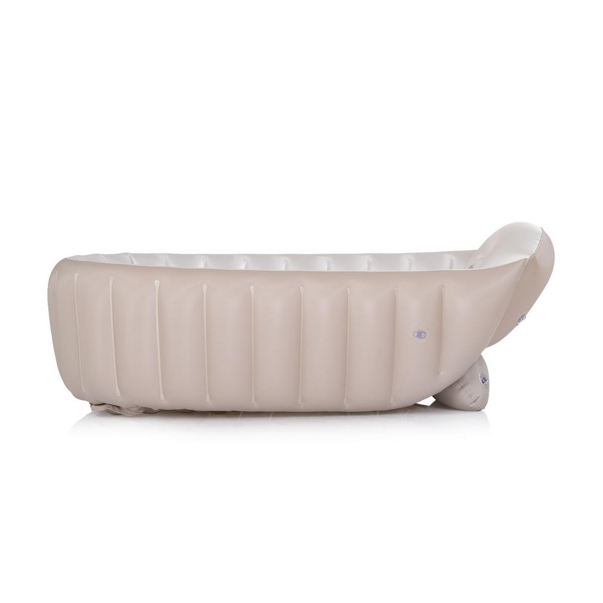 BABYBADEWANNE Baby Cloud aufblasbar Pumpe Seitenpolster ab Geburt beige - Beige, Kunststoff (56/90cm) - Chipolino