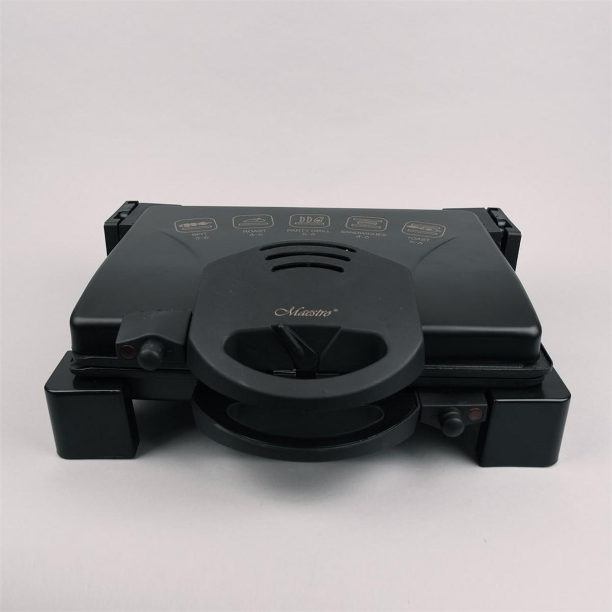 ELEKTROGRILL Schwarz 38/32/14 cm MR717 - Schwarz, Kunststoff (32/14/38cm) - Maestro 
