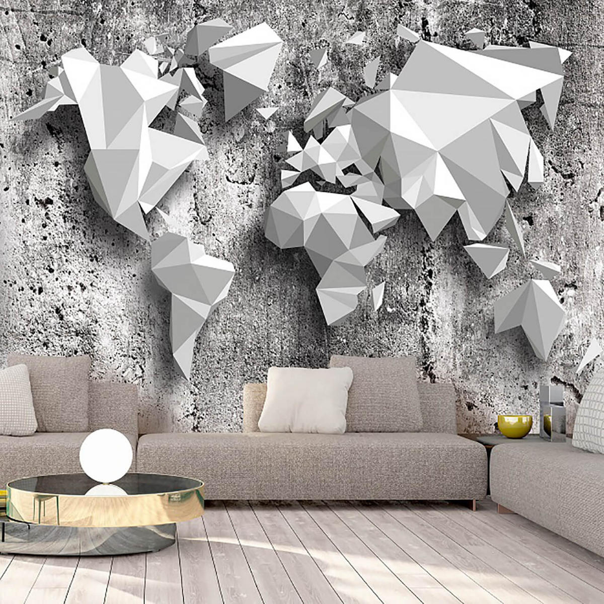 SELBSTKLEBENDE FOTOTAPETE 294/210 cm - Weiß/Grau, Textil (294/1cm) - KUNSTLOFT