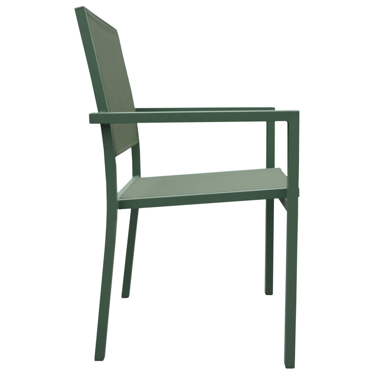 GARTENMÖBEL Bari Salbeigrün 8 Plätze - Grün, Metall - Happy Garden