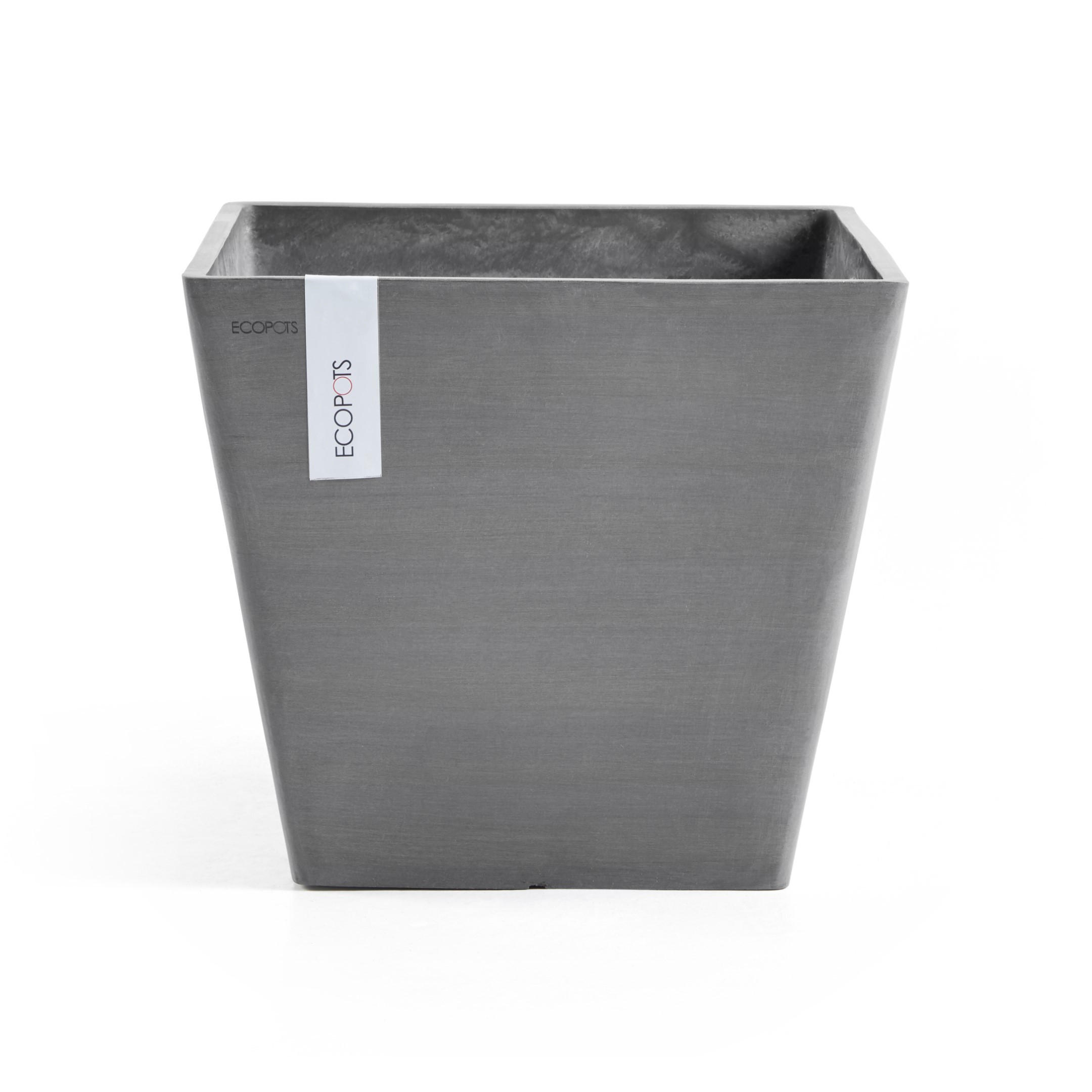 BLUMENTOPF Rotterdam 50/50/43,5 cm Grau - Grau, Kunststoff (50/43.5cm) - Ecopots