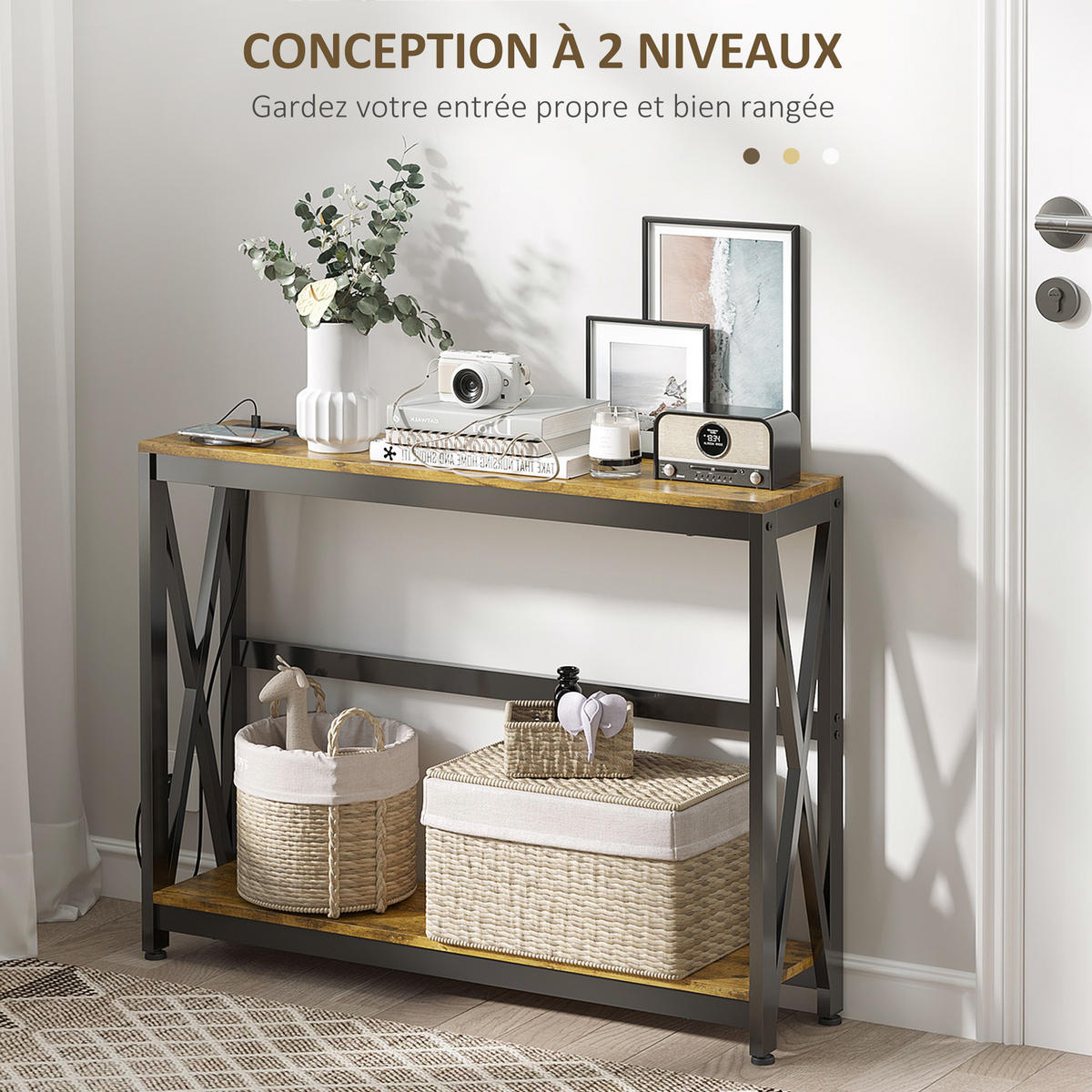 KONSOLENTISCH DE-16778 Braun - Braun, Holzwerkstoff (100/24/75cm) - ComfortXL