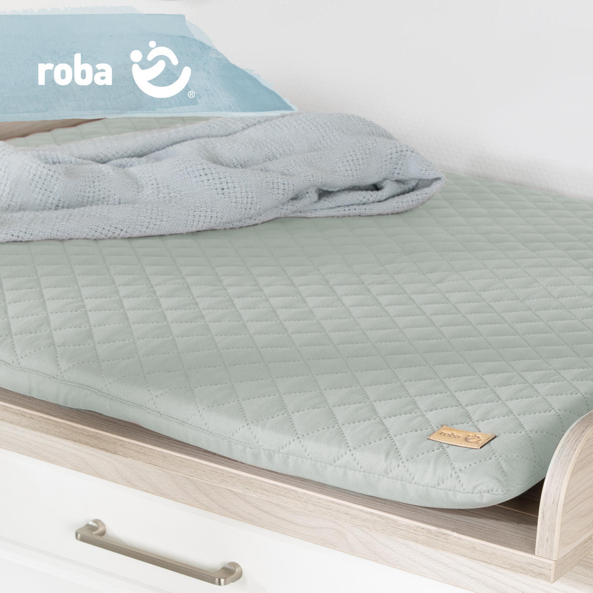 WICKELAUFLAGE roba Style Frosty green - Grün, Textil (85/75cm) - Roba