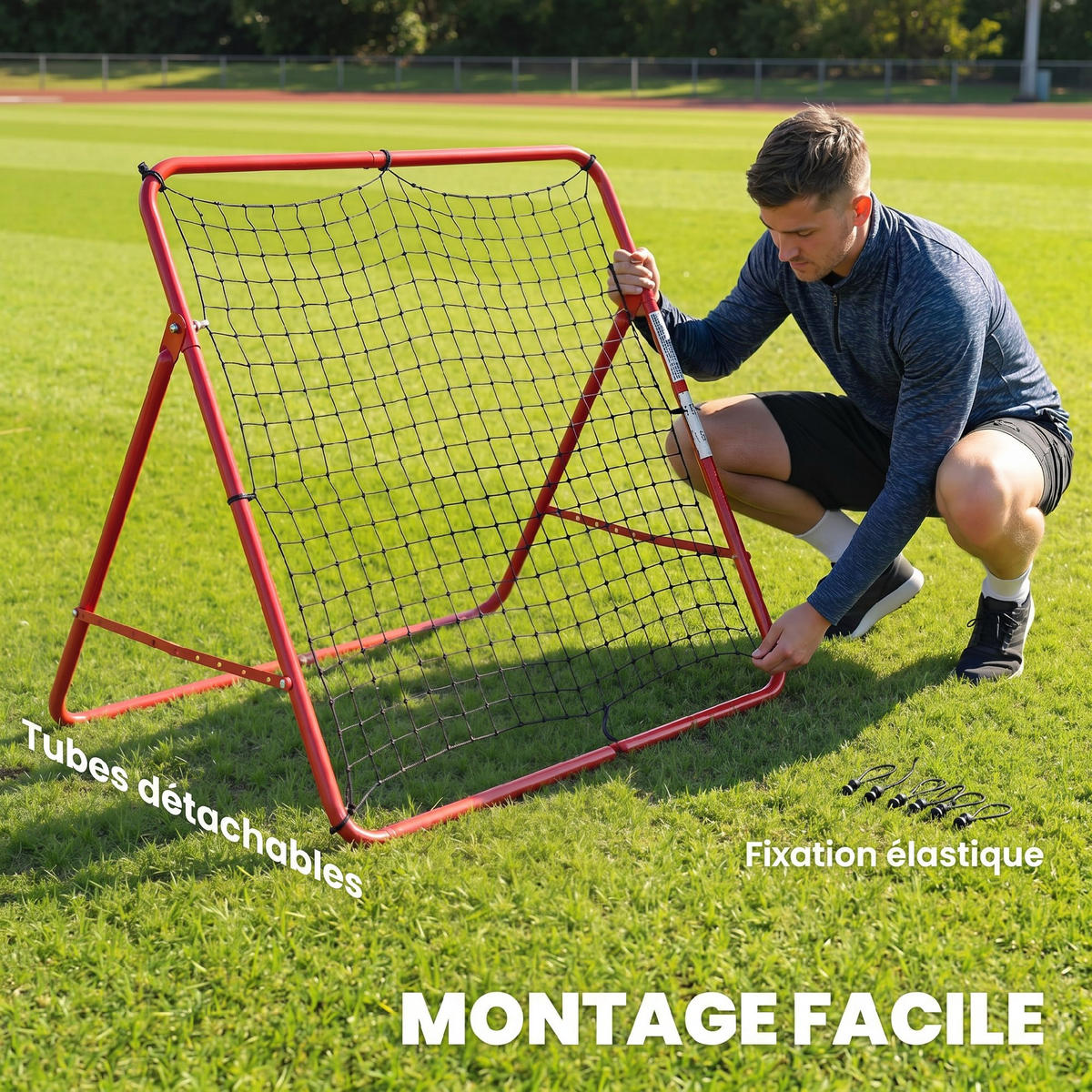 REBOUNDER DE-18606 5-fach verstellbarer Winkel Rot - Rot, Metall (72/103cm) - ComfortXL