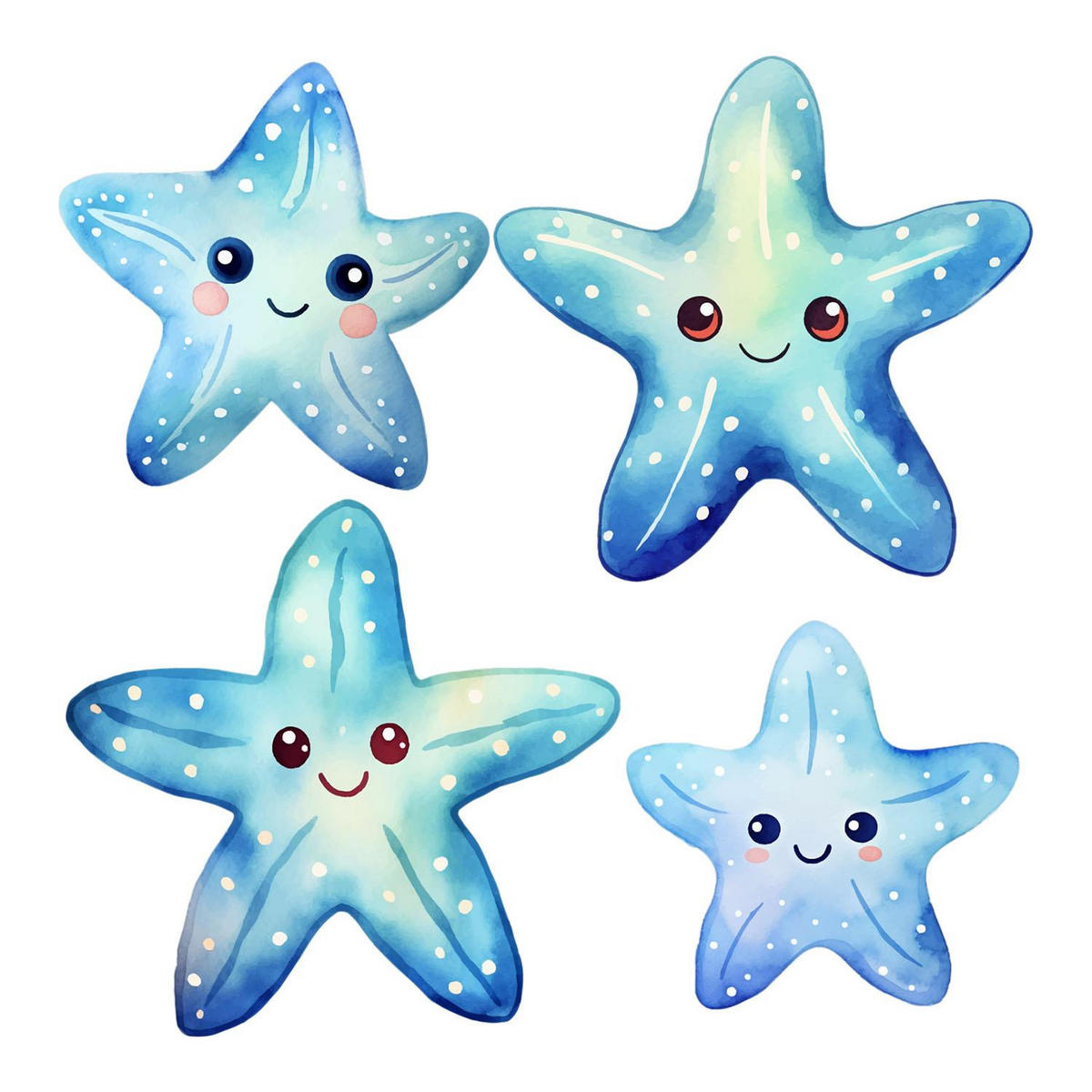 WANDAUFKLEBER 100x106cm - Niedlicher Seestern - Multicolor, Kunststoff (100/106/0.1cm) - Wallfluent