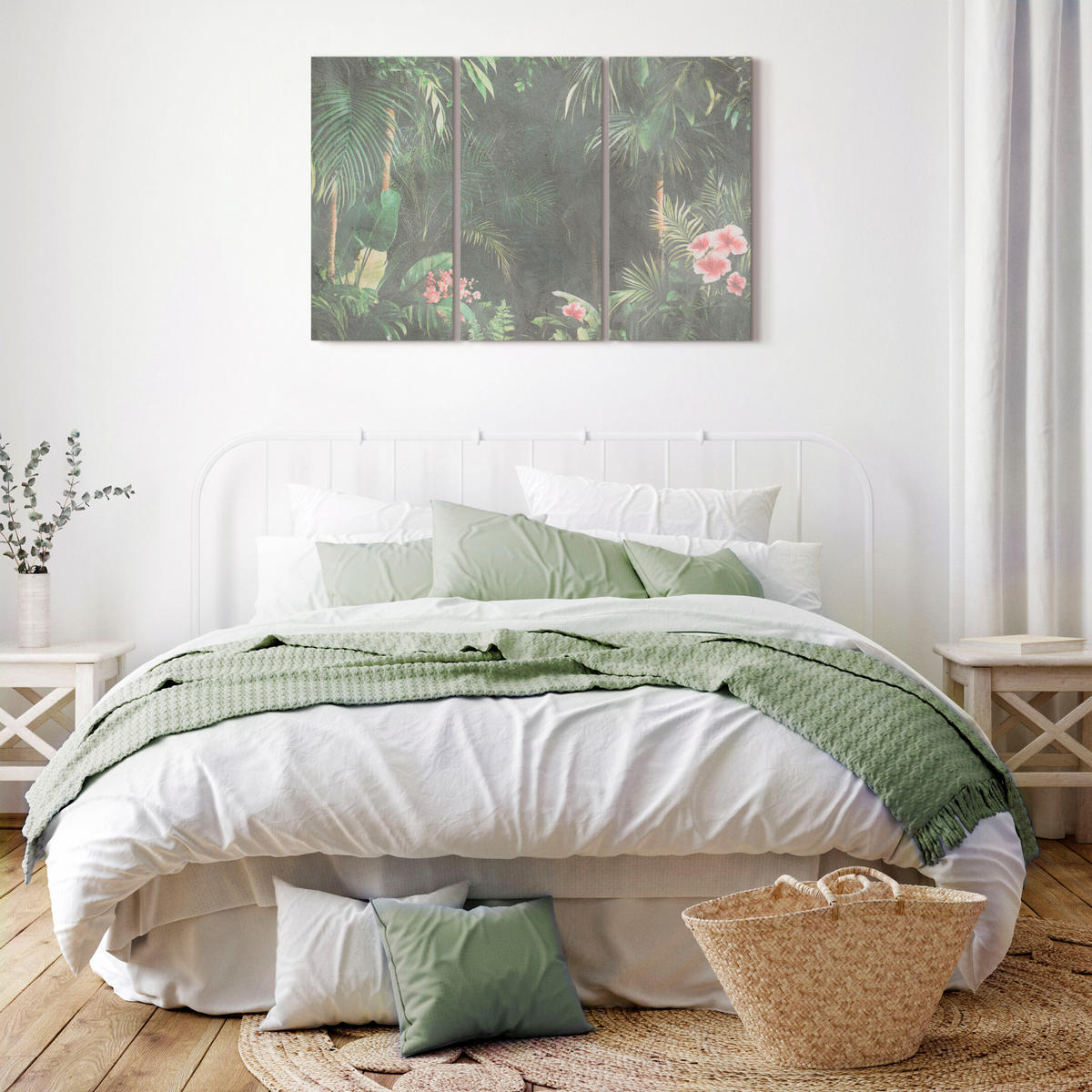 LEINWANDBILD Dschungel 3-tlg. 90x60 cm - Multicolor, Holz (90/60cm) - LUMASOUL