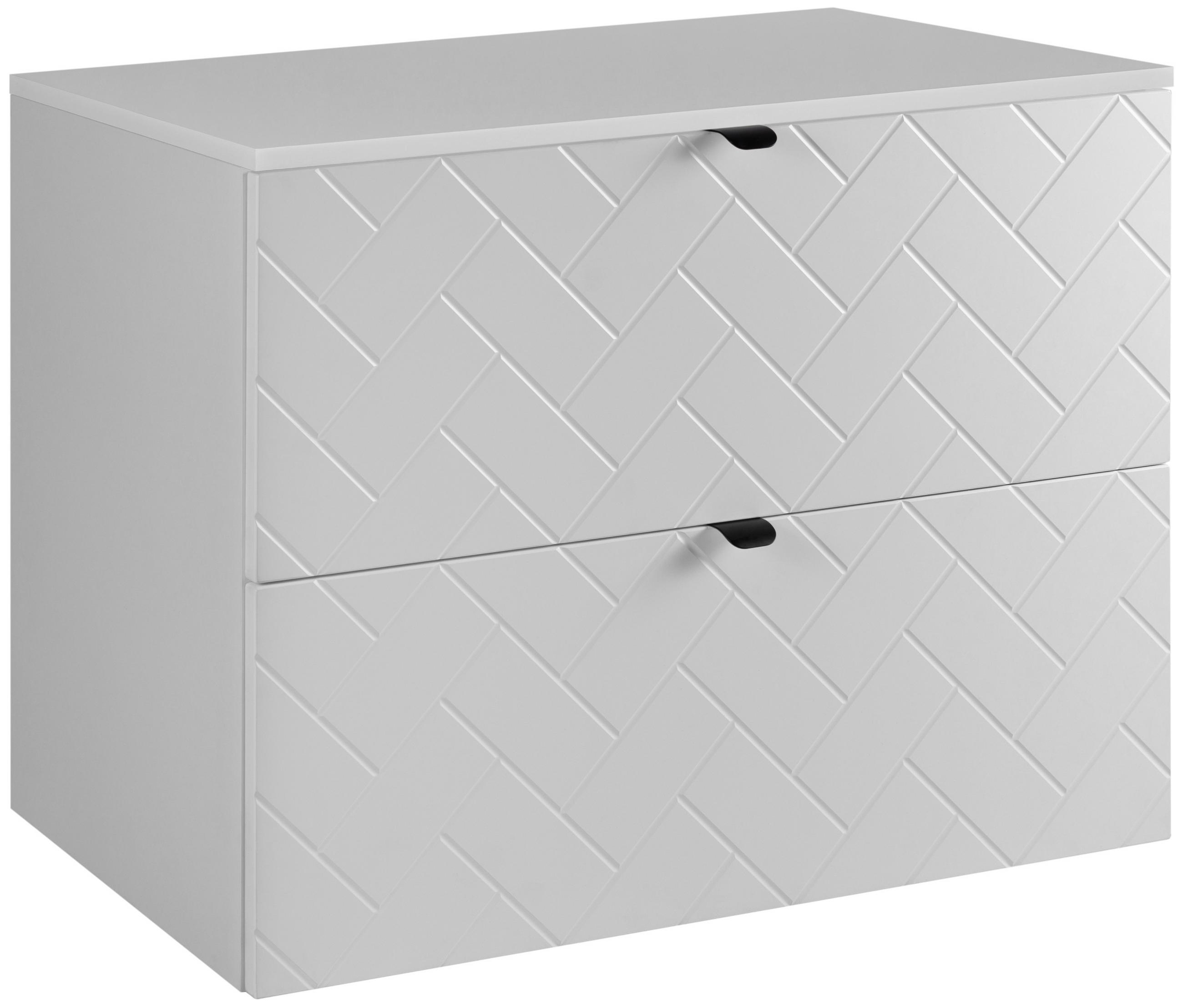 WASCHBECKUNTERSCHRANK TREND Weiß matt 80/46/60 cm - Weiß, Holzwerkstoff (80.6/60/46cm) - Rodan