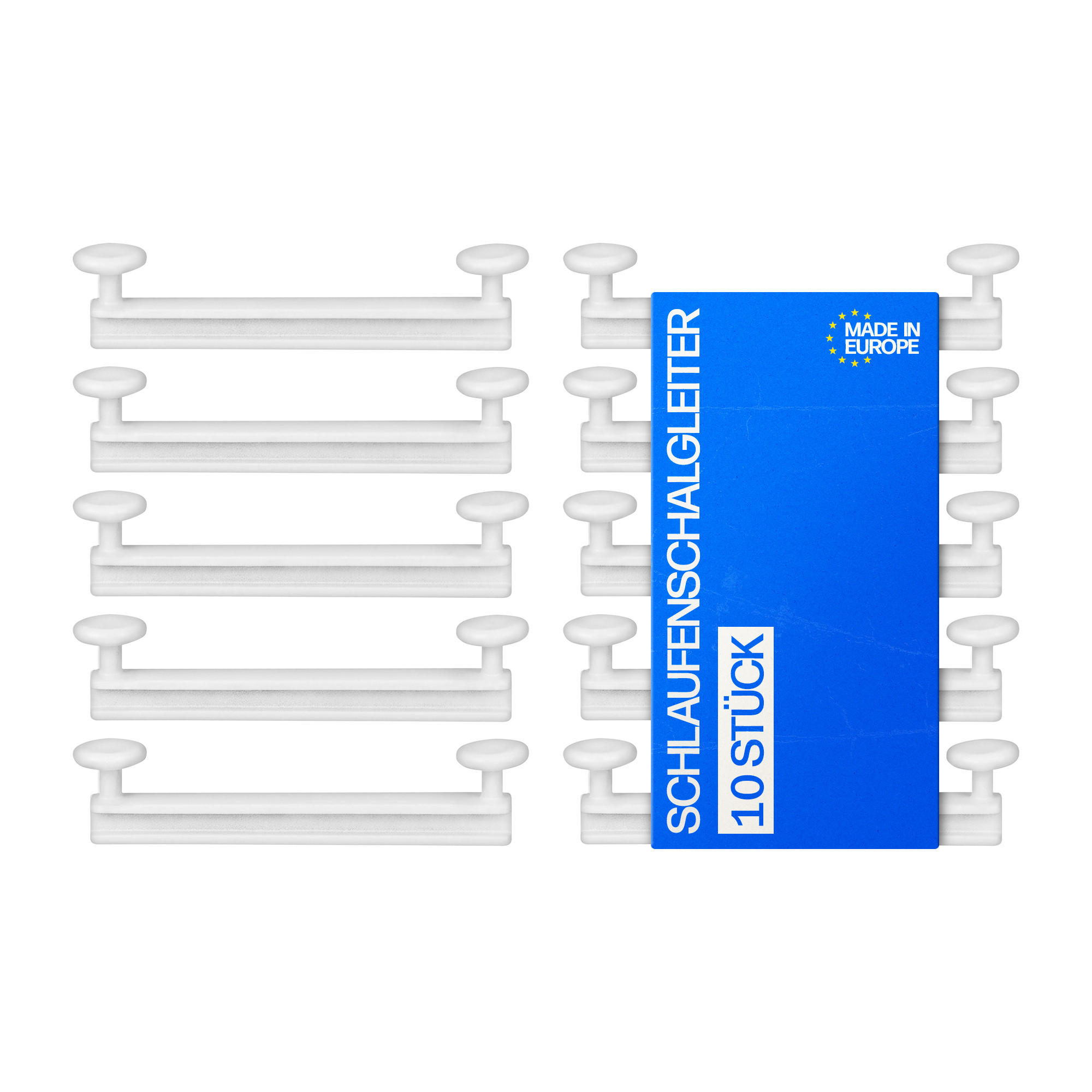 Bestlivings Schlaufengleiter Weiß 0.5x5.2 cm
