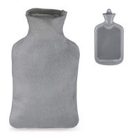 WÄRMFLASCHE - Grau, Kunststoff/Textil (19.5/36/5cm) - Relaxdays
