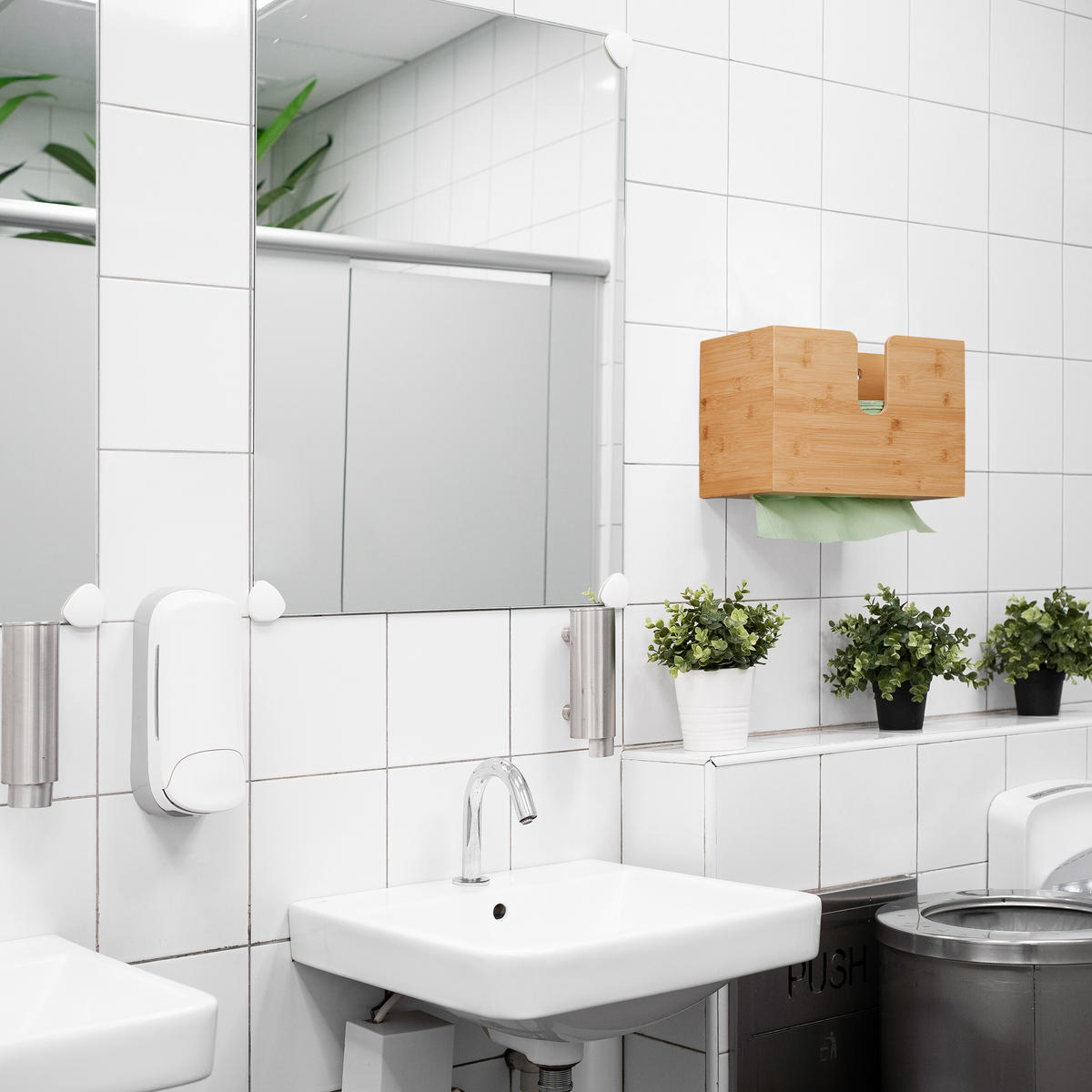 PAPIERHANDTUCHSPENDER - Hellbraun, Holz (27/20/13cm) - Relaxdays