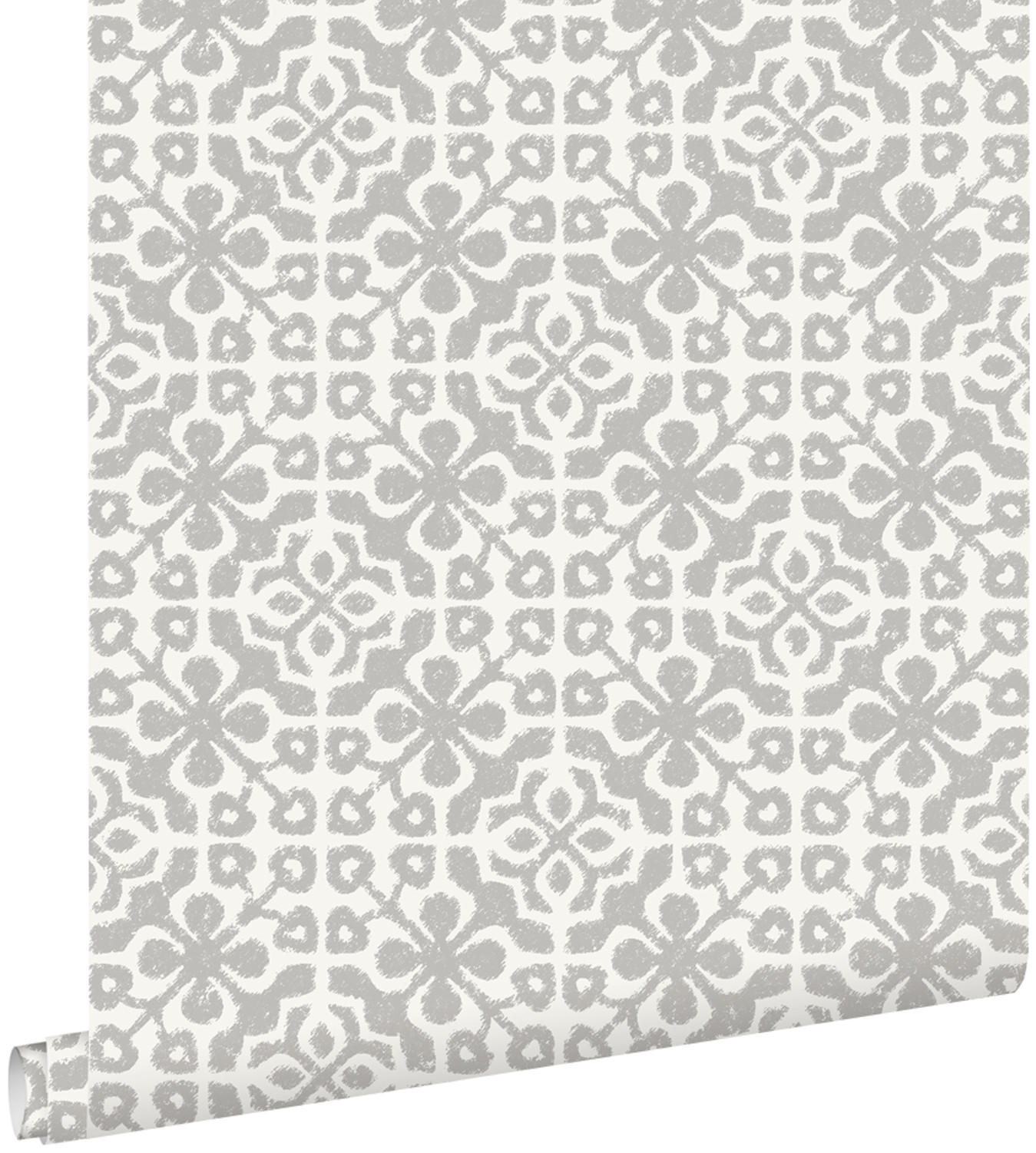 TAPETE abgenutzte Fliesen 53 cm x 10.05 m - Braun, Papier (53/1000cm) - ESTAhome
