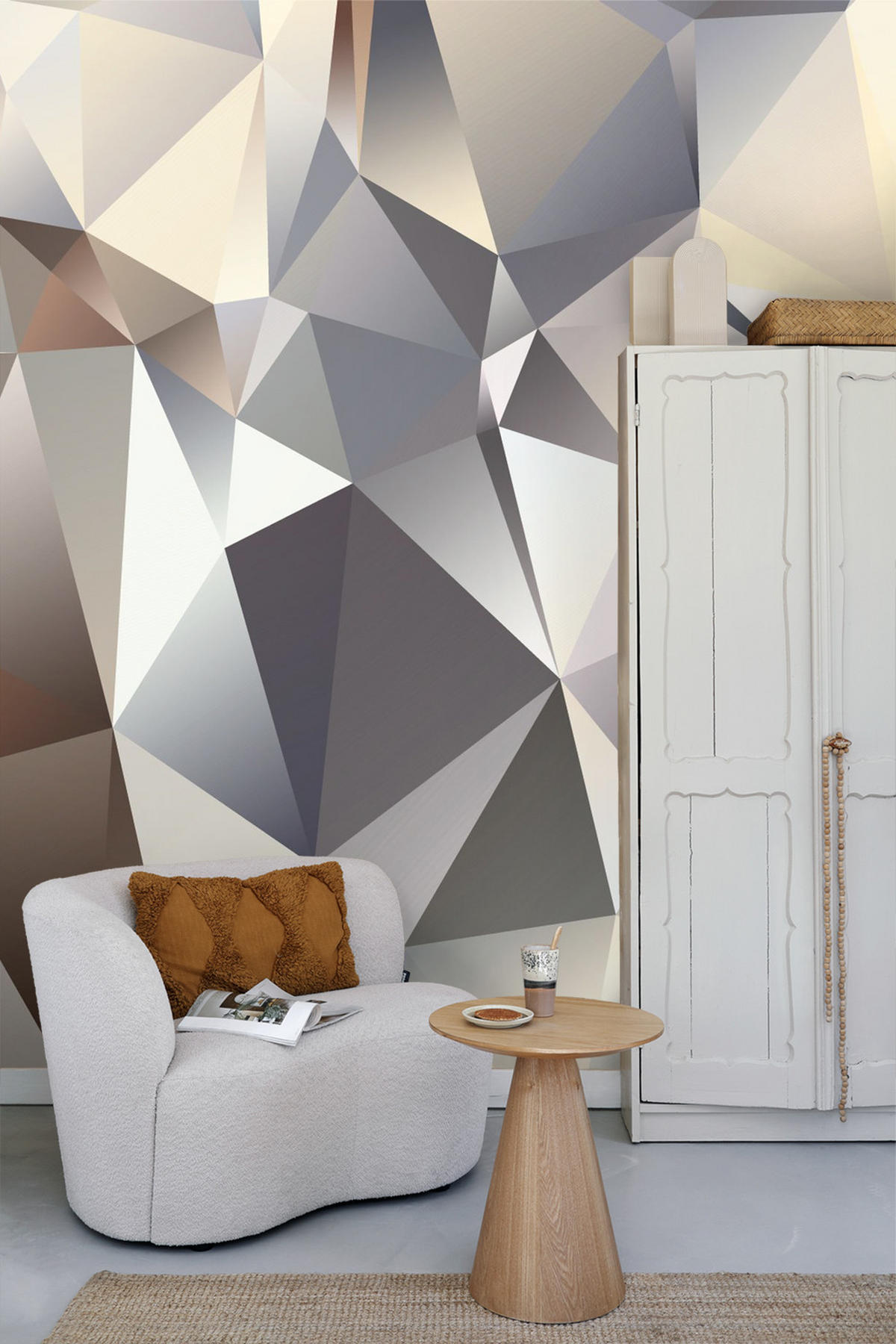 FOTOTAPETE 3D Muster 375 x 270 cm - Beige, Papier (375/270cm) - Sanders & Sanders
