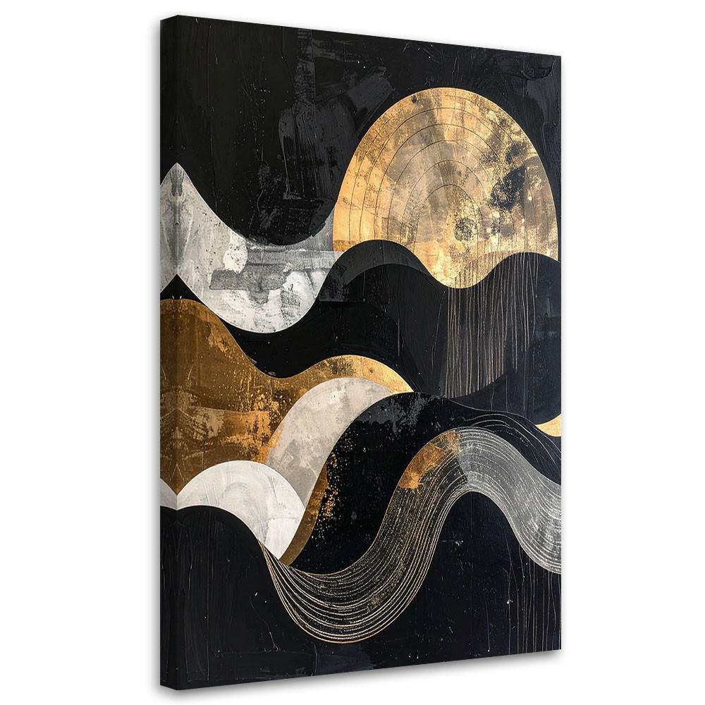 LEINWANDBILD Abstraktion 20x30cm - Schwarz, Textil (20/30cm) - Feeby