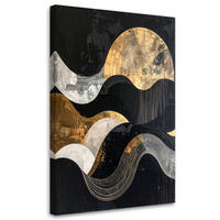 LEINWANDBILD Abstraktion 20x30cm - Schwarz, Textil (20/30cm) - Feeby