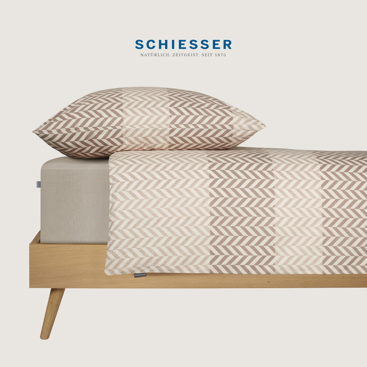 BETTWÄSCHESET Maribel - Renforcé - 2-teilig - 135 x 200 cm - Taupe - Taupe, Textil (135/200cm) - SCHIESSER