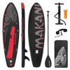 STAND UP PADDLE BOARD Makani Schwarz-Rot - Rot, Kunststoff (320/80/15cm) - ECD-Germany