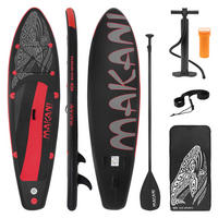 STAND UP PADDLE BOARD Makani Schwarz-Rot - Rot, Kunststoff (320/80/15cm) - ECD-Germany