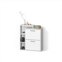 SCHUHKIPPER Ortello Weiß 24.5 x 90 cm - Weiß, Holzwerkstoff (24.5/90/80cm) - Livinity®