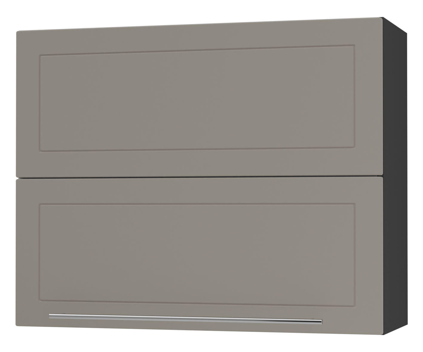 KÜCHENHÄNGESCHRANK Kvantum W8B/90 Beige Matt / Schwarz Matt 90 / 32,5 / 72cm - Beige/Schwarz, Holz/Holzwerkstoff (90/72/36cm) - Feldmann-Wohnen