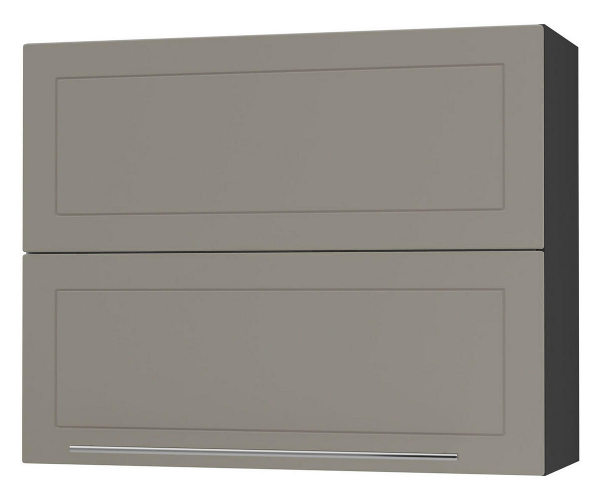 KÜCHENHÄNGESCHRANK Kvantum W8B/90 Beige Matt / Schwarz Matt 90 / 32,5 / 72cm - Beige/Schwarz, Holz/Holzwerkstoff (90/72/36cm) - Feldmann-Wohnen