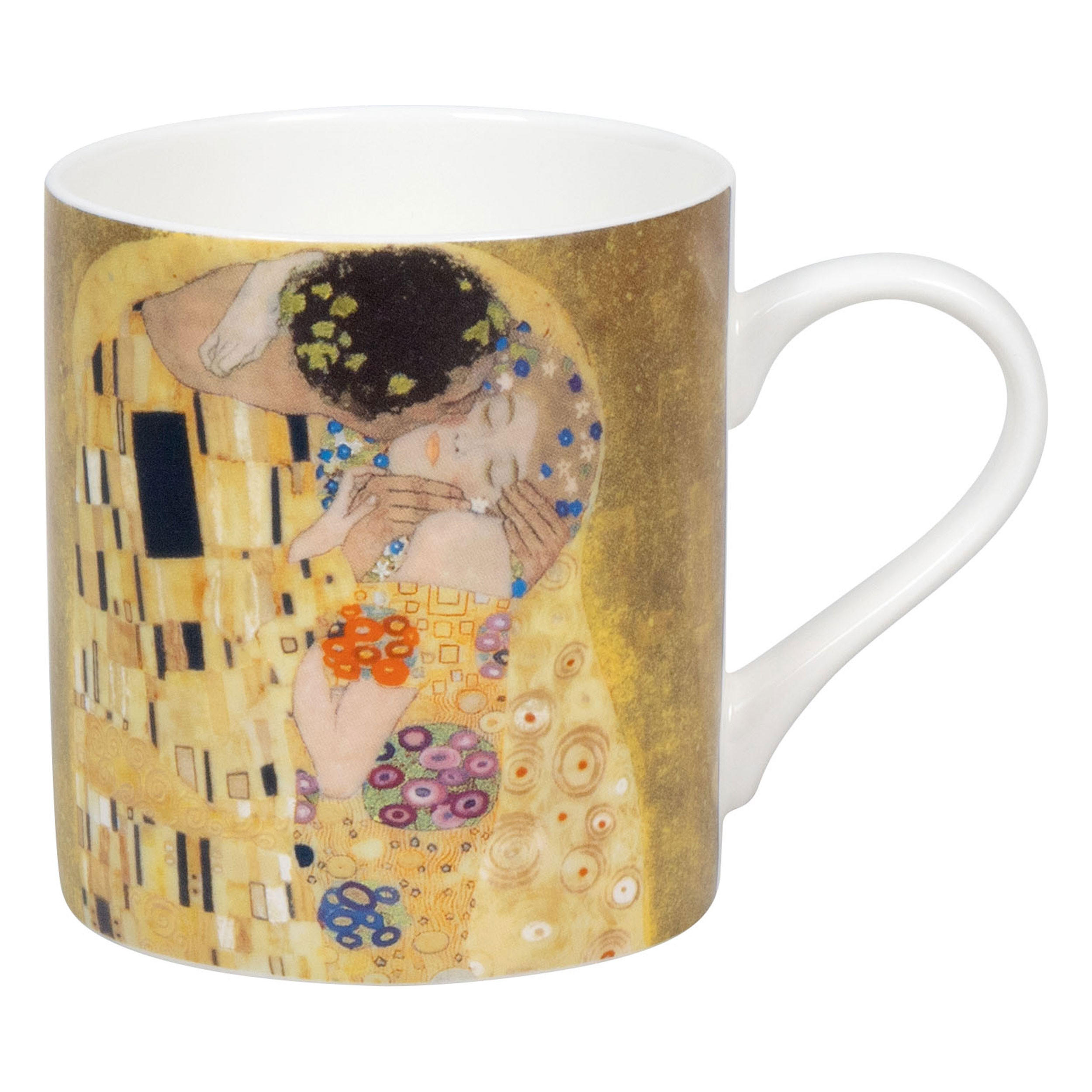 KAFFEEBECHER Der Kuss - Gustav Klimt - Naturfarben, Keramik (0.39L) - Könitz