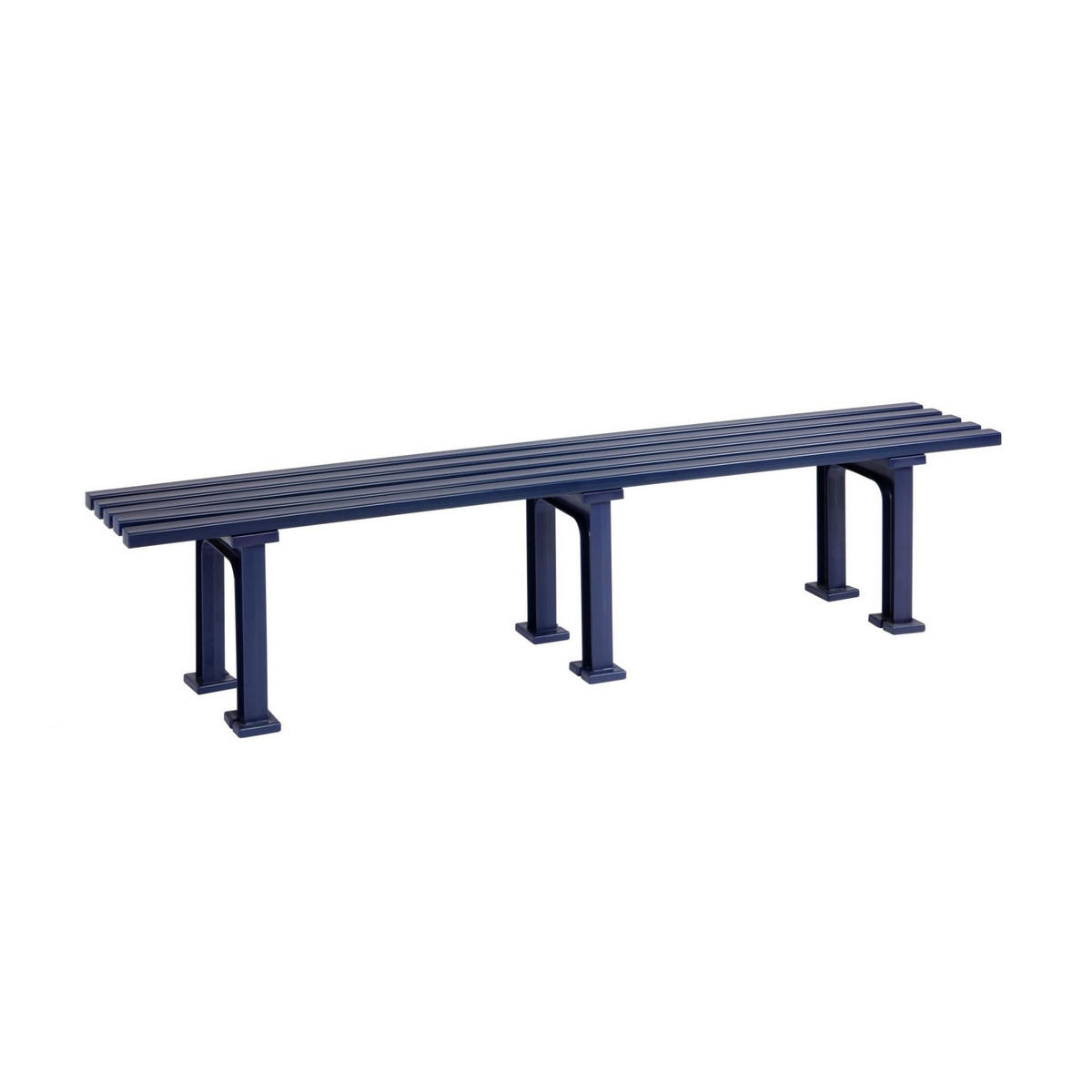 GARTENBANK Kuba 4 Sitzer Blau 42 x 200 x 37 cm Witterungskunststoff & UV Beständiger Kunststoff - Blau, Kunststoff (200/42/37cm) - PROREGAL