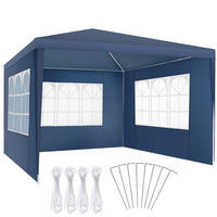PAVILLON Baraban,inklusive Spannseile und Heringe,blau - Blau, Kunststoff (300/250/300cm) - tectake
