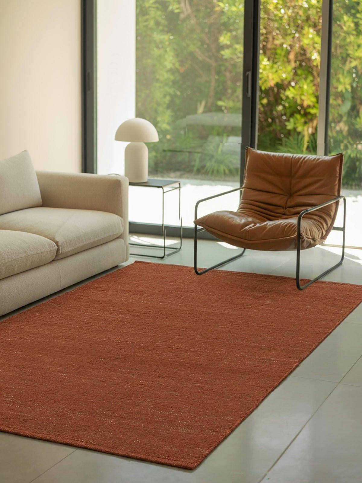 TEPPICH aus recycelter Baumwolle handgewebt bruin - Braun, Naturmaterialien (160/230cm) - AFK Living