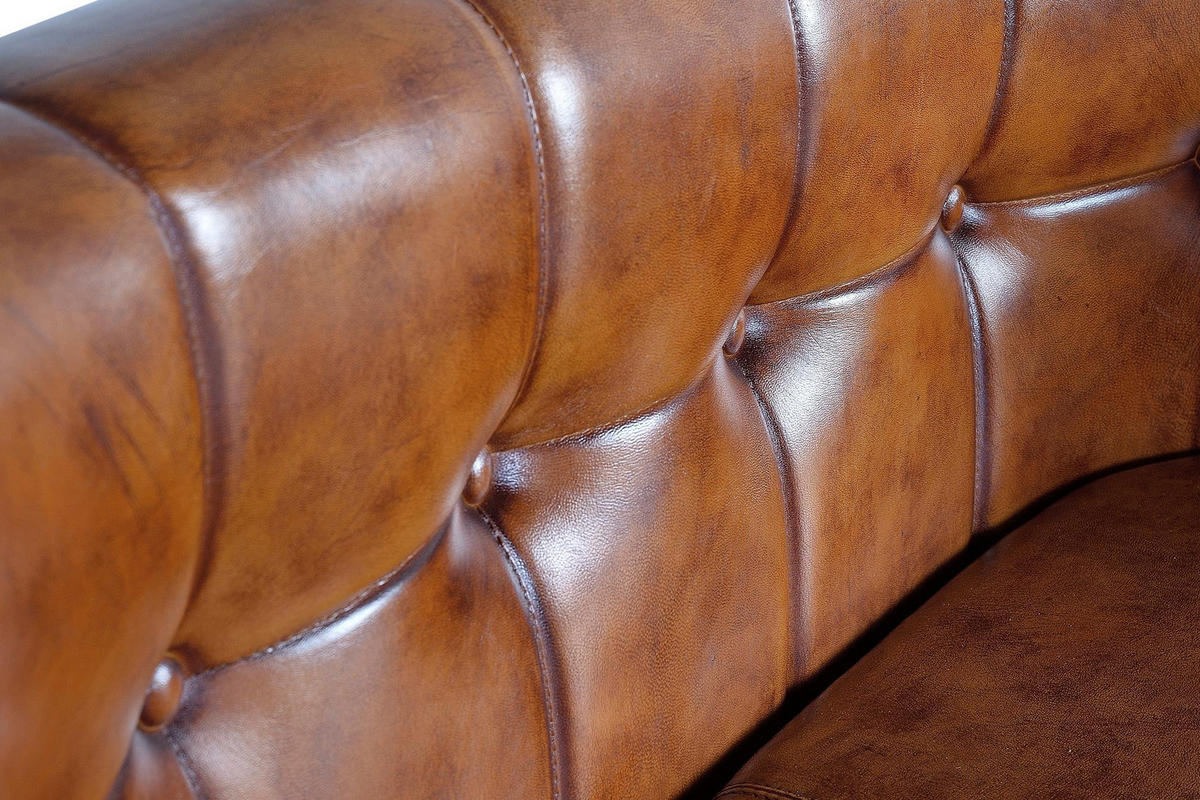 SESSEL aus Leder und Metall - Braun, Fell (73/80/115cm) - Giner y Colomer