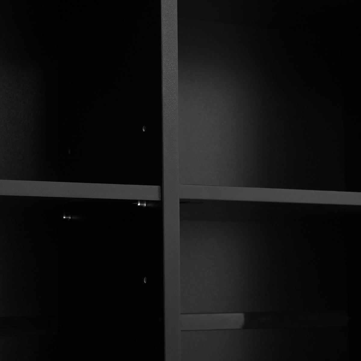 KÜCHENINSEL & Sideboard 110x68x97.5cm Schwarz mit Klappplatte & 2 Hockern - Schwarz, Holzwerkstoff (110/97.5/68cm) - Modfu