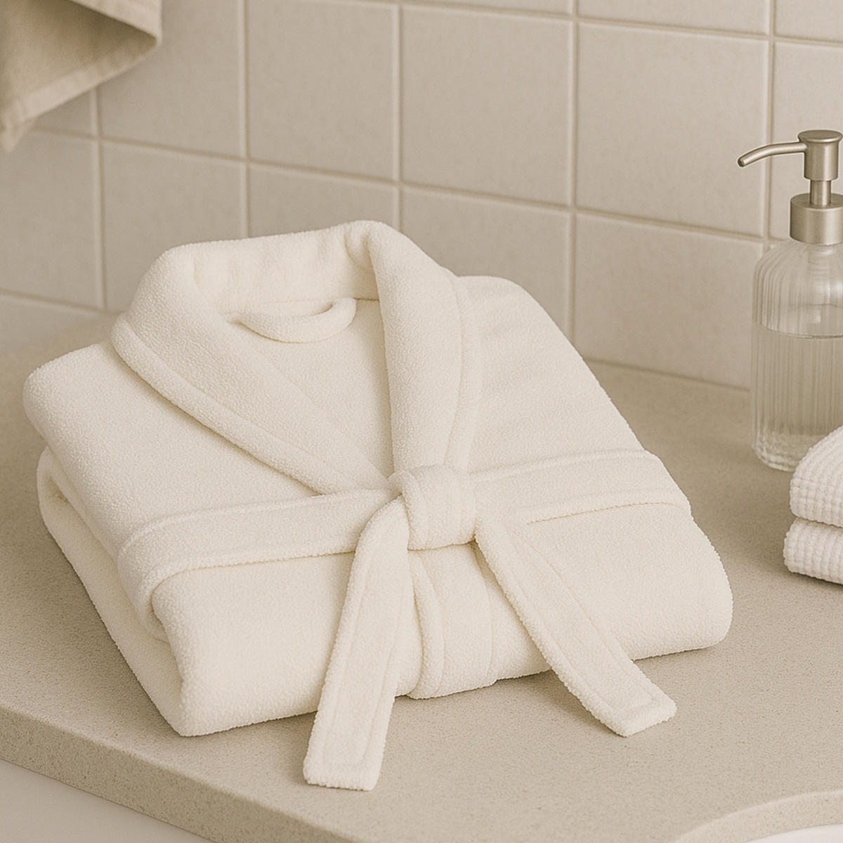 BADEMANTEL Übergrößen ( 4XL -6XL ) Ecru 4XL - Beige, Textil (4XLnull) - Bestlivings